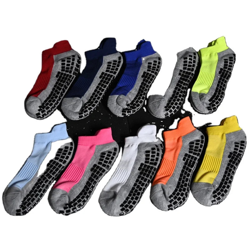Adult Short Tube Football Men and Women Non-slip Bottom Socks Thickened Towel Bottom Boat Breathable Sports Silicone Socks