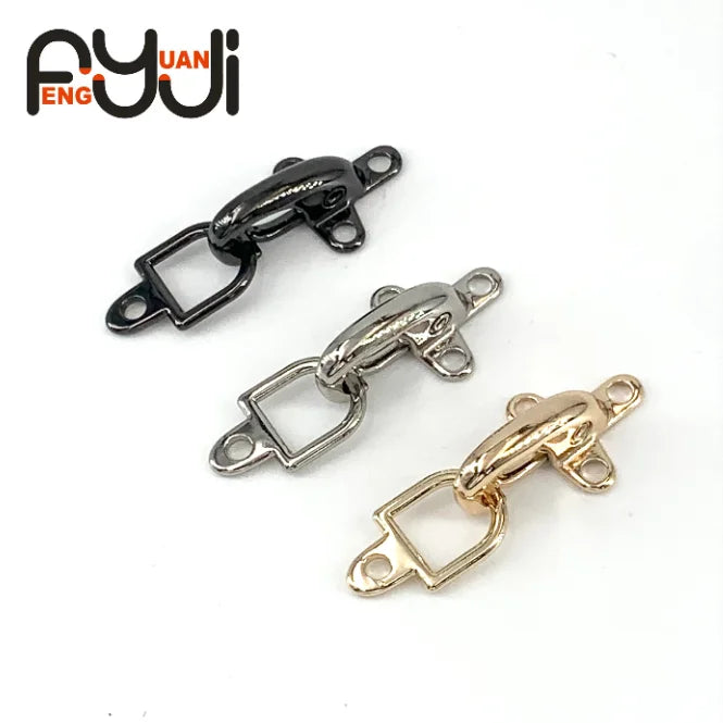 Aircraft Shape Zinc Alloy Plating Button Lobster Clasp 3cm Coat Jacket Hasp Buckles Pair of Clothing Accessories