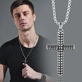 Fashion Simple Cross Pendant Necklace Retro Stainless Steel Cross Pendant Necklace Stainless Steel Charm Necklace