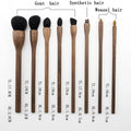 For 8pcs Professional Walnut Wooden Makeup Brush Set 100% Handmade Synthetic Hair Blusher Concealer Eye Shadow Smudge Brush