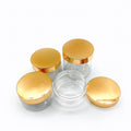 Wholesale 8oz 16oz Luxury OEM PET Plastic Jars Empty Cream Jars with Gold Lid for Skin Care Factory Direct
