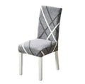 Factory Wholesale Satin Chair Slipcover Universal Geometric Jacquard Printed Design Durable Polyester for Dining Room Chair