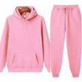 Women's 100% Cotton Eco-Friendly Breathable Printed Front Custom Logo Hooded Jogger Set 2-Piece Tracksuit for Winter