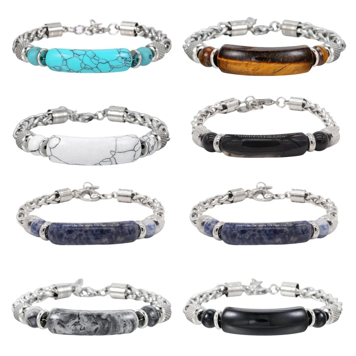 Men's Bracelet Retro Customized Fashion Stainless Steel Chain Jewelry Bracelet  Titanium Bead Non Fading  Bracelet