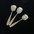 Wholesale Stainless Steel Flat Cooking Dessert Creative square Head Student Home Long Handle Eating Spoon