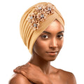 Wholesale Flower Turban With Jewelry Accessories Custom Logo Women Twist Beauty Turbans Daily Life