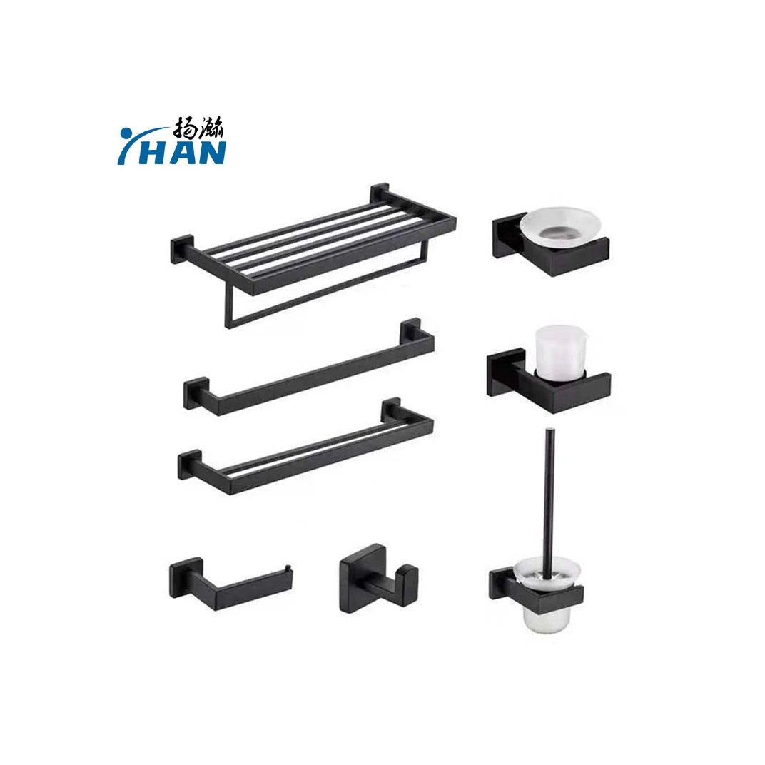 Stainless Steel Safe Durable Design Modern Appearance Bathroom Hardware Set Six Piece Polished Bathroom Accessories Set