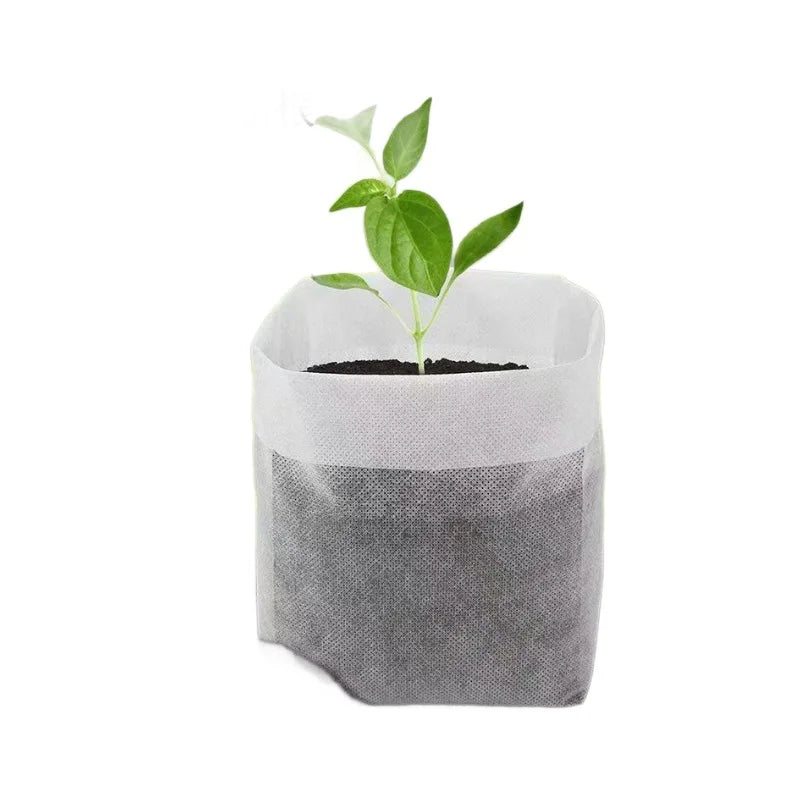 Dropshipping 100Pcs/Set  Nursery Bags Non-Woven Fabric Seedling Bags Biodegradable Grow Bags for Home Garden Supply
