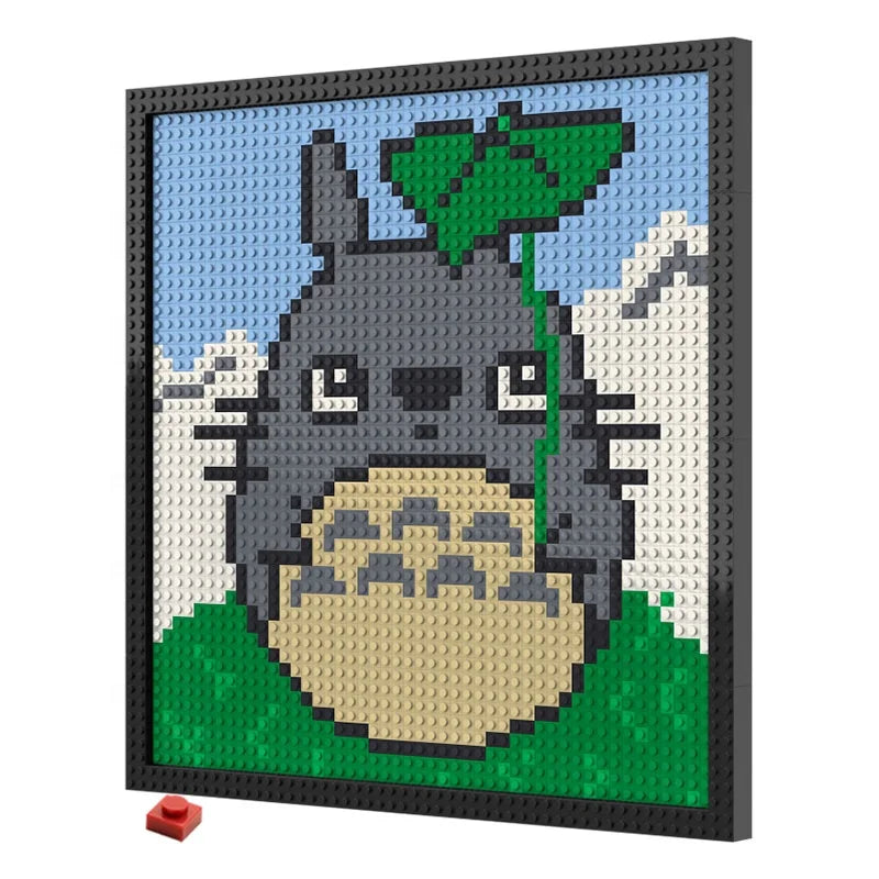 Pixel Art Building Blocks Educational Toy 48X48 Dots Bricks 1x1 Wall Portraits DIY Home Decor ABS Plastic Compatible Toys Gifts