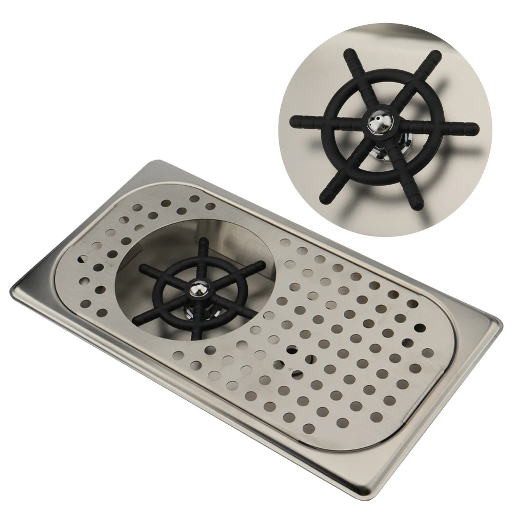 Stainless Steel High Pressure Bottle Washer Glass Rinser Sink With Cup Washer for Coffee Bar Hotel Kitchen