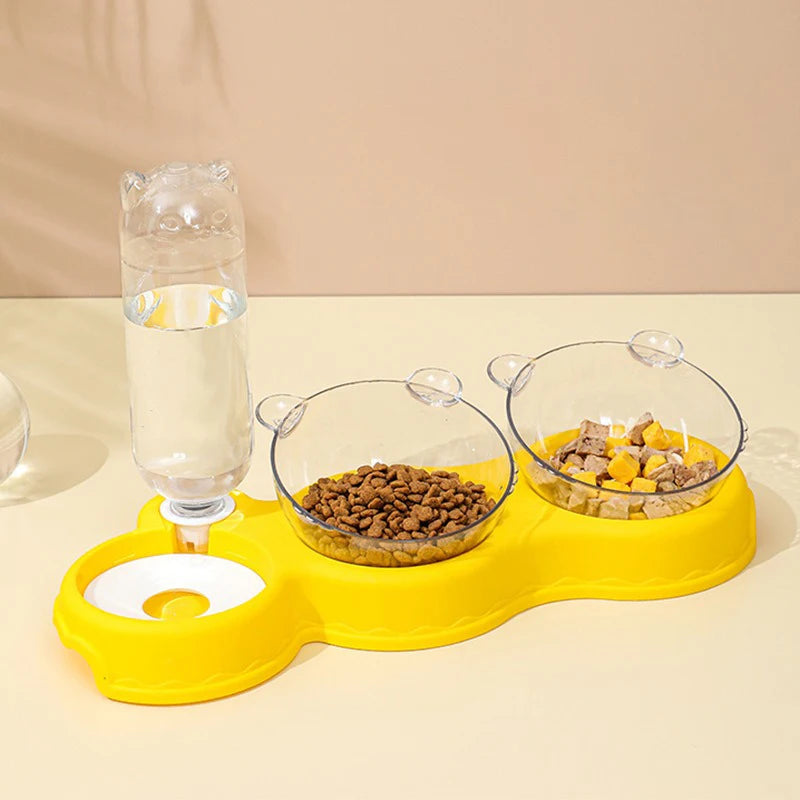 OEM/ODM Portable PP Plastic Pet Feeder & Automatic Dog Water Bowl Double Bowl Easy to Clean New Pet Products Accessories