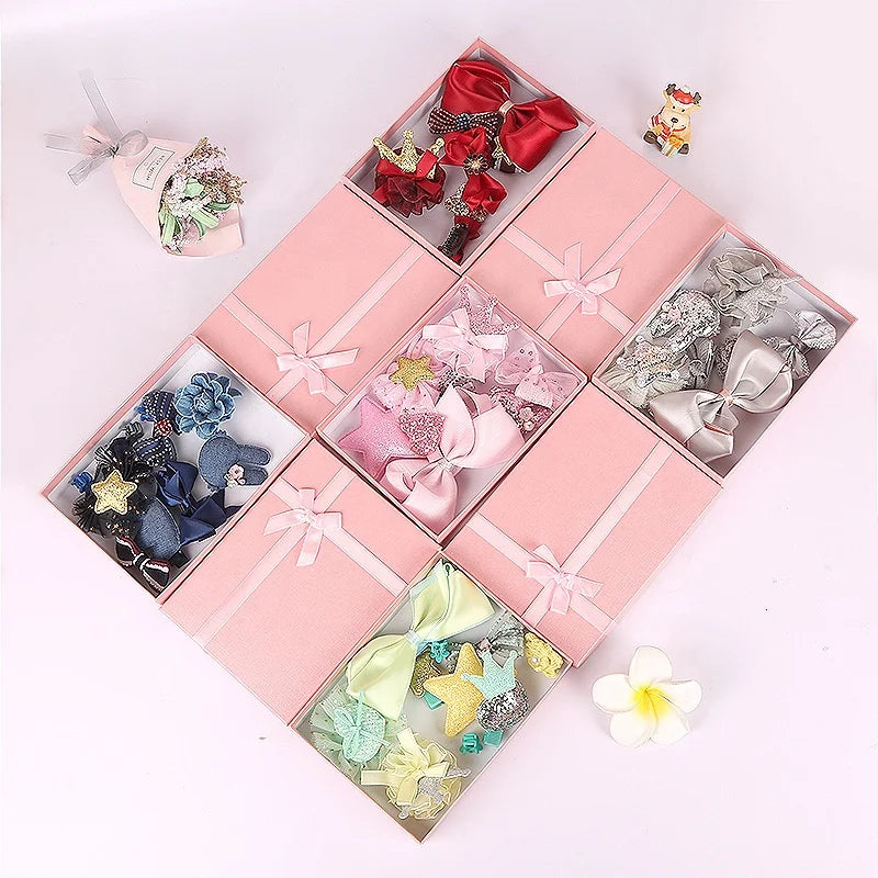 Factory Delivery Best Quality New 5 Sets Hair Accessories Bow Crown Cartoon Rabbit Hairpins for Girl