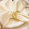 Leaf Napkin Rings Metal Gold Napkin Holder Table Napkin Rings for Dinning Table Christmas Thanksgiving Birthday Party Decoration