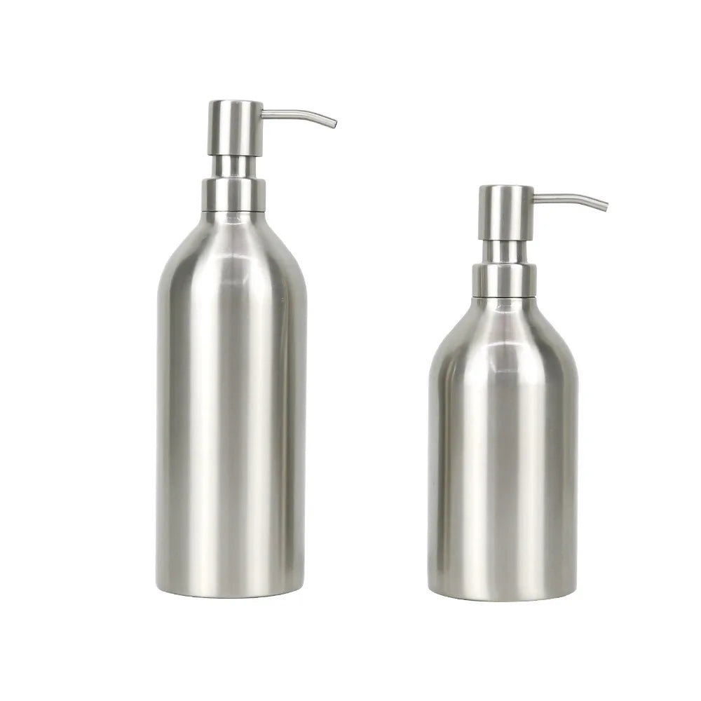 Stainless Steel Soap Dispenser Bottle Bathroom Refillable Shampoo Lotion Bottles Hot Sell