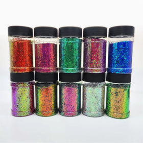 Wholesale Color Travel Mix Size Mix Glitter Custom Chameleon Glitter Powder