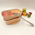 Popular Good Sealing Size Logo Square Paper Container for Food Lunch Bento Box for Takeaway