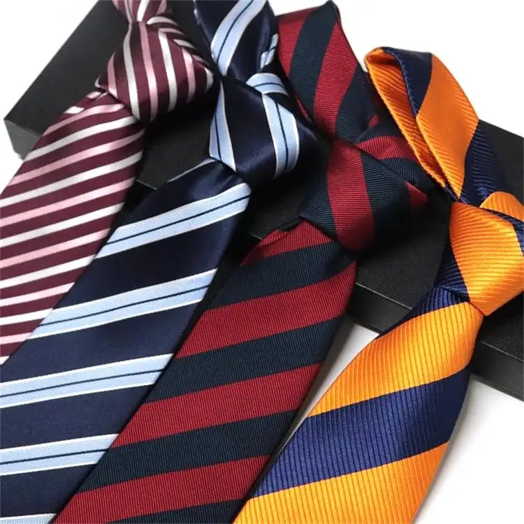 100% Silk Striped Jacquard Weave Business Style Ties for Men-Wholesale Neckties