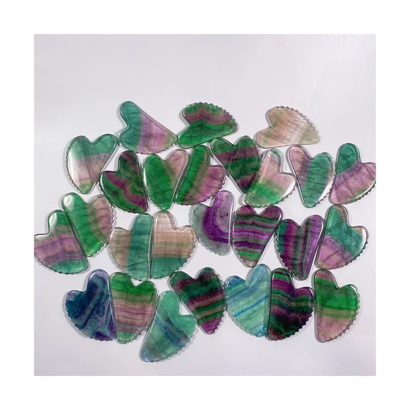 HY Best sale teeth shape fluorite guasha natural jade facial gua sha