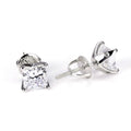 Messi Jewelry MSE-588 14k Gold Princess Cut Lab Grown Diamond Stud Earrings