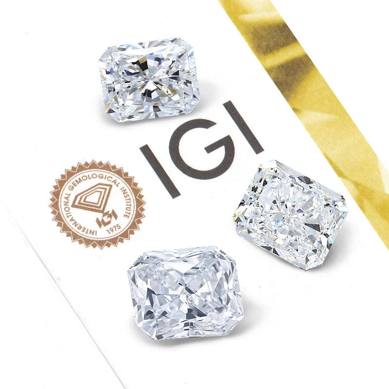 Hot Sale Shining Cutting IGI Certified Diamond 1ct Radiant Cut Lab Created Diamond