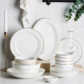 Wholesale Banquet  Porcelain Dinner Sets / Elegance Ceramic Dinner Sets with Gold Rimmed for Weddings