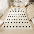 Large Square Loop Down Carpets for Living Room Cushioned Polyester Rugs with Rubber Backing
