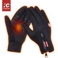 Custom Winter Cycling Gloves Touchscreen Silicone Fingers Waterproof Warm Fleece Nylon Velvet Customized Color Outdoor Sports