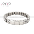 Minimalist Design Fashion Trend Classic Stainless Steel Jewelry Hand Bracelet for Men with Magnetic Snap