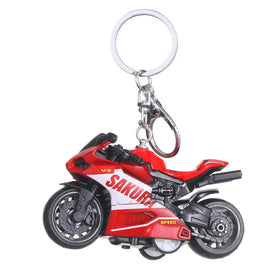 Multi-colour Motorbike Model Keychain Alloy Keyring 3D Car Keychain Cute Rubber Keychain