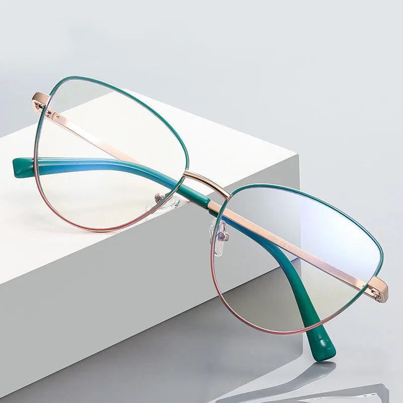 3083 2023 Trending Fashion Anti Blue Light Glasses Wholesale Tr Temple Cat Eye Custom Design Eyewear Optical Frame Eye Glasses