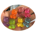 100Pcs/Bag Lovely Gummy Bear Flatback Resin Cabochons Sweet PVC Soft Bear Embellishments for Scrapbooking Decor