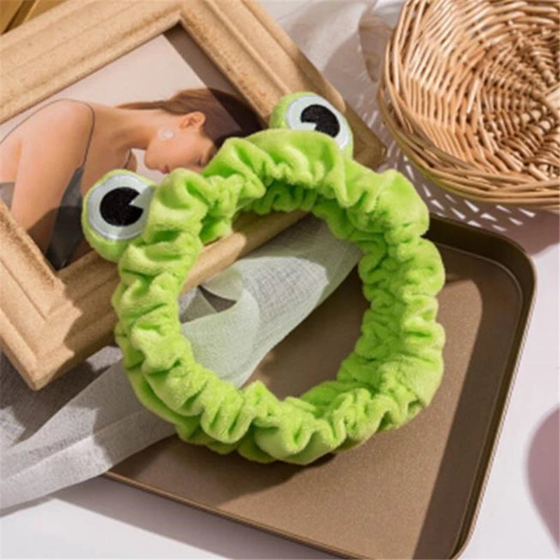 Super Cute Frog Cartoon Hair Hoop Female Face Wash Headband Korean Hair Hoop Makeup Hair Accessories for Women