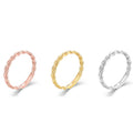 QX 18K Gold Plated Vintage Sterling Silver Fine Jewelry Rings for Women Mother's Day Wedding Band Gift