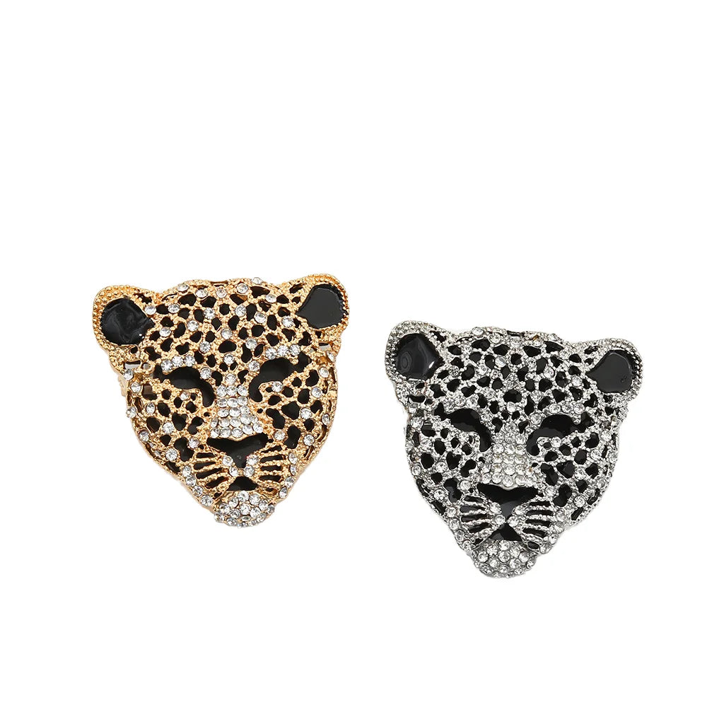 Fashionable Animal Rhinestone Brooch Pins 45*45mm Silver Gold for Wedding Engagement Alloy Main Material Plating Children's Gift