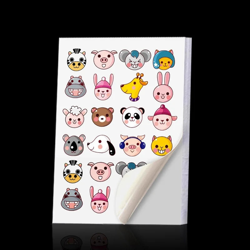 Premium Printable Inkjet Waterproof Self Adhesive Transparent Glossy White Custom Washi Vinyl Sticker Paper Sheet