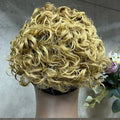 Wholesale Curly Wig 6 Inch Pixie Cut Headband Human Hair Wig No Lace Natural 1B/99J/T1b/27 Color in Stock Ready to Ship