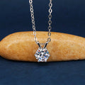 New Classic S925 Silver Necklace Temperament Simple Collarbone Chain Moissanite Necklace Female Factory Wholesale