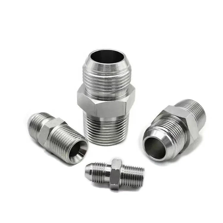 JIC BSP Straight Union Tube Fittings SAE Flared Hydraulic Straight Fittings Male Hydraulic Compression Tube Fittings Straight