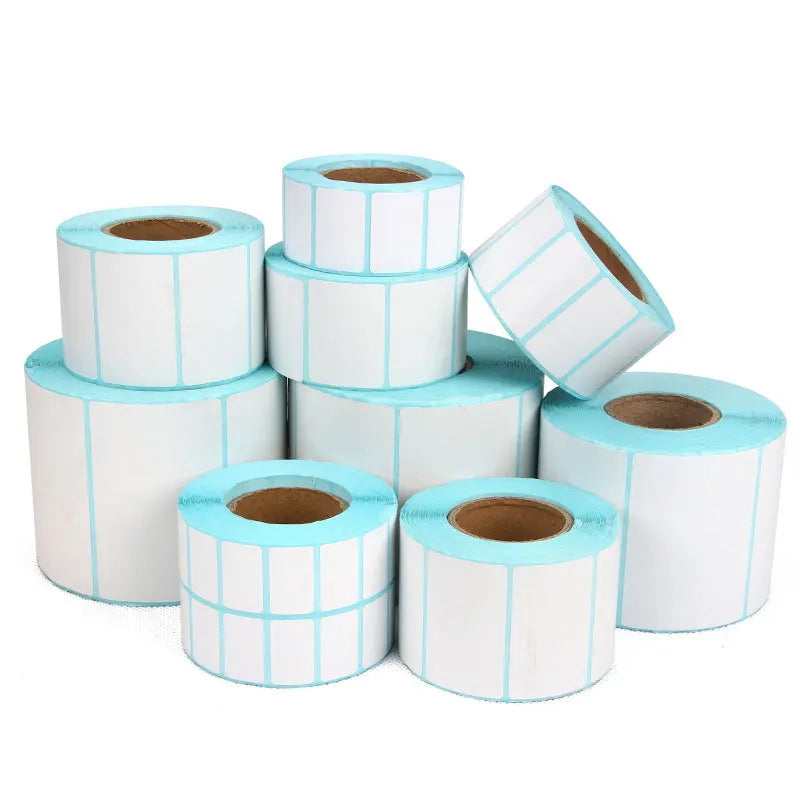 Directly Thermal Adhesive Paper Waterproof TOP Coated Shipping Labels Barcode White Blank Adhesive Sticker Oil-Proof Durable