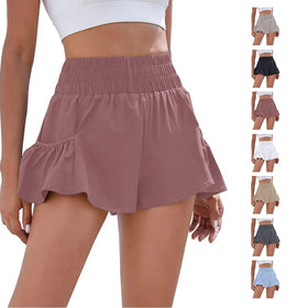 2024 Spring Fashion Women's High-Waist Fitness Shorts Loose Running Shorts With Inner Pocket Sportswear Apparel