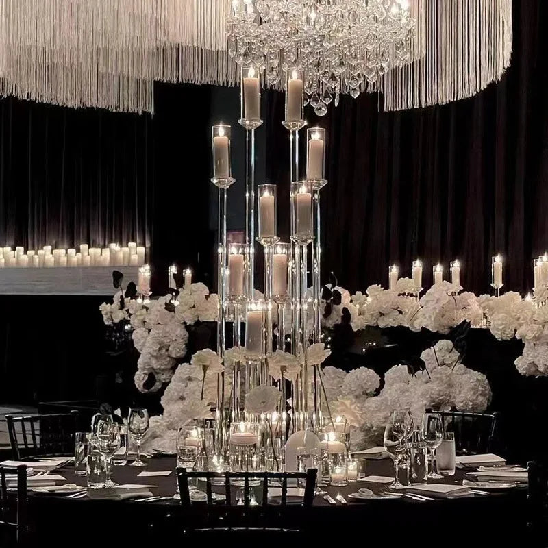 Acrylic Wedding Candlestick Ornament Party Decorations Props for Wedding Arrangement
