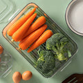 NFS2022 Fridge Freezer Refrigerator Produce Saver Stackable Clear Plastic Airtight Storage Food Container Organizer Box Bin Set