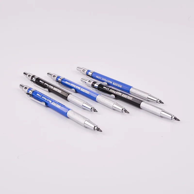 2mm Black Blue Drafting Drawing Mechanical Sketching Pencil Lead Holder With Sharpener