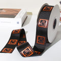Custom Logo Factory Wholesale Fashion Wedding Solid/Double Color Gold Foil Printed Polyester Satin Ribbon 1cm/2.5cm/4cm/10cm