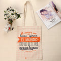 New Fashion Eco-Friendly Cotton Canvas Shopping Tote Bag 100% Reusable Shopper Printed Stylish and Sustainable