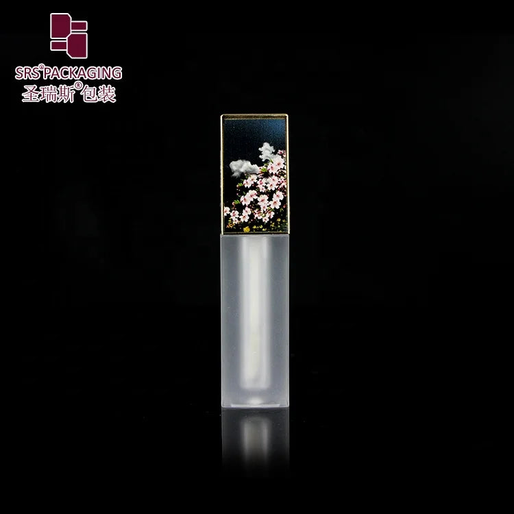 2ML Custom Printing Plastic Cosmetic Packaging Square Empty Lip Gloss Tube Container