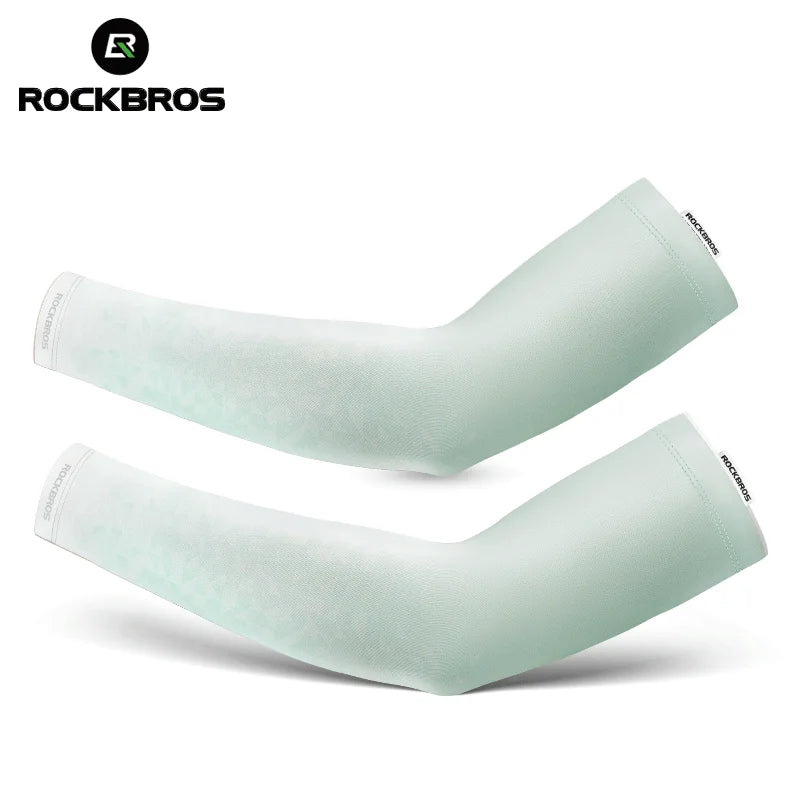 ROCKBROS Arm Sleeves Uv Protection for Men Women Compression Sleeves for Arms Breathable Cooling Cycling Arm Sleeve