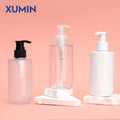Wholesale High-End 200ml Clear Frosted Plastic Lotion Pump Bottle for Shower Gel Hand Wash Shampoo and Conditioner Low Moq
