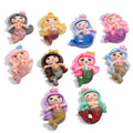Cute Resin Glitter Mermaid Princess Flat Back Cabochon Scrapbooking Decoration for Phone Crafts Embellishment Diy Accessories