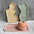 Early Riser Crystal Epoxy Resin Coffee coaster Base Jewelry Tray Silicone Mold Desktops Decorative Mouldings for Resin Crafts